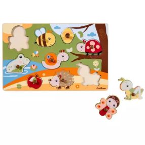 Eichhorn fogantyús puzzle - festett háttérrel