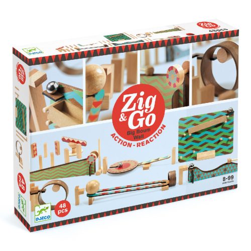 Építőjáték - Sokasodó golyózó, 48 db-os - Zig and Go - Big Boum Wall