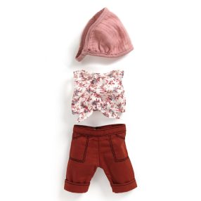   Játékbaba kiegészítő, babaruha - Bordó - Outfit Burgundy