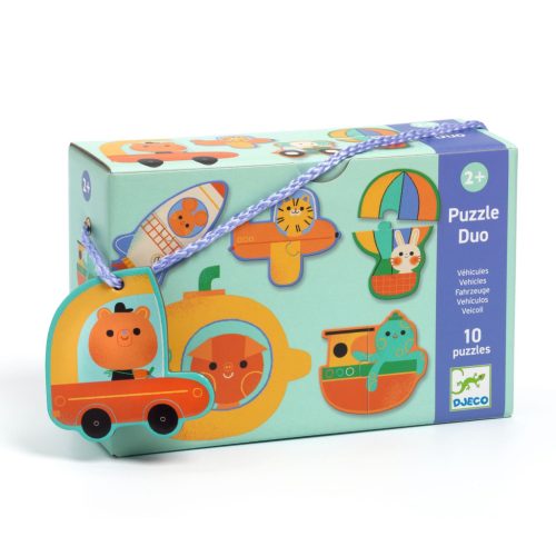 Párosító puzzle - Járművek, 20 db-os - Duo Vehicles